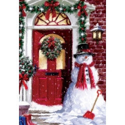 drapeau bonhomme neige noel