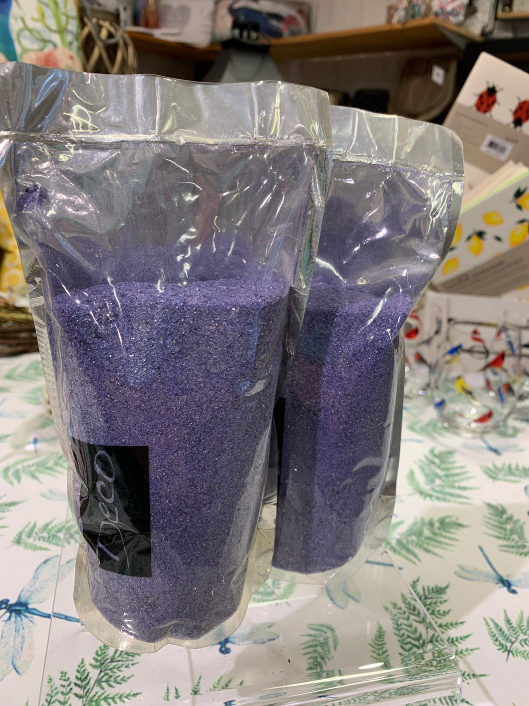 Poussières de roches colorées
